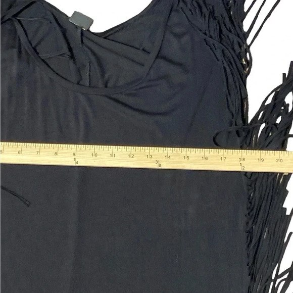 Black cover up with fringe - Picture 7 of 8